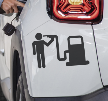 Autocollant voiture tête d'essence - TenStickers