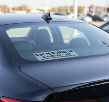 Sticker voiture texte de vente personnalisé - TenStickers