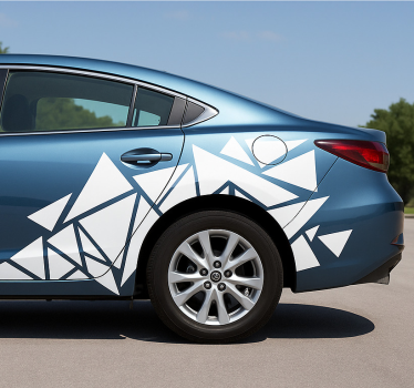 Sticker voiture triangles géométriques - TenStickers