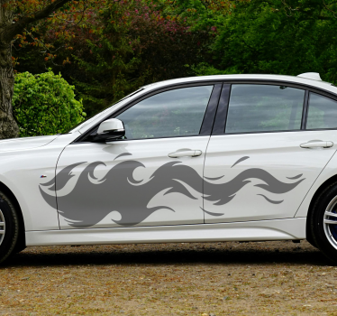 Autocollant voiture vague de flammes - TenStickers