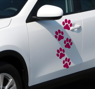 Sticker voiture ensemble de pattes monochromes - TenStickers