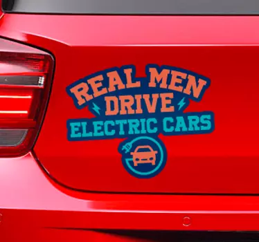 Autocollant Voiture Voiture Éléctrique Citation - TenStickers