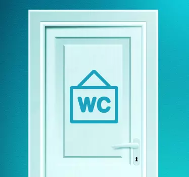 Sticker WC porte pancarte - TenStickers