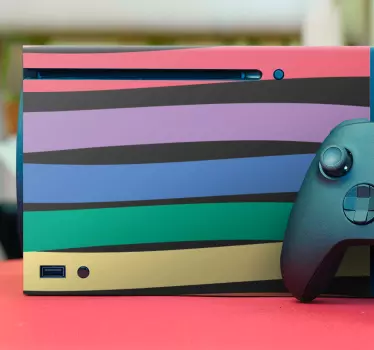 Sticker Xbox couverture rayée colorée - TenStickers