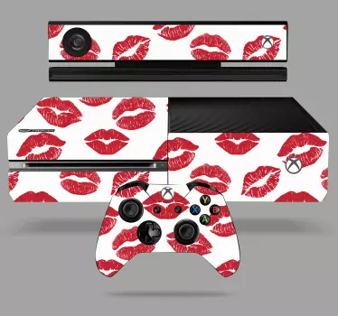 Sticker xbox impressions de lèvres rouges - TenStickers