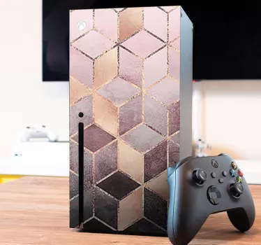 Sticker Xbox motif hexagonal - TenStickers