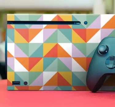Sticker Xbox motifs triangulaires colorés - TenStickers