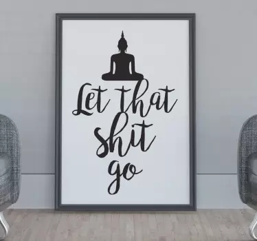 Sticker yoga let that shit - TenStickers