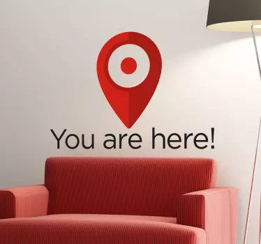 sticker you are here localisation - TenStickers