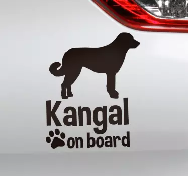 Stickers Voiture Dessin kangal à bord - TenStickers