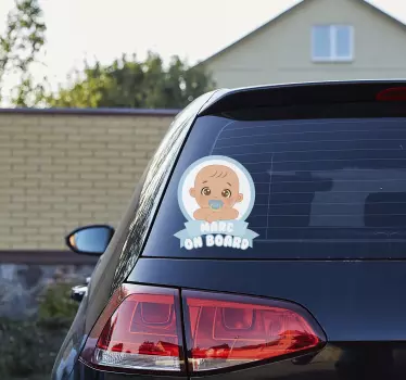 Stickers Bébé à Bord Garçon à bord - TenStickers