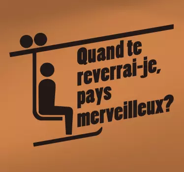 Sticker Texte les Bronzés pays merveilleux - TenStickers