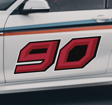 stickers de moto de numéro de  course personnalisable - TenStickers