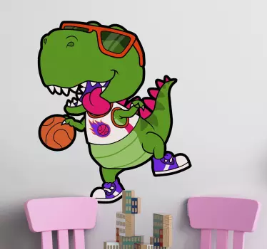 Stickers dinosaure Basket-ball  - TenStickers