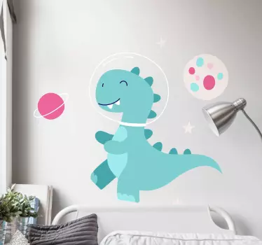 Stickers Dinosaure de l'espace et la lune - TenStickers