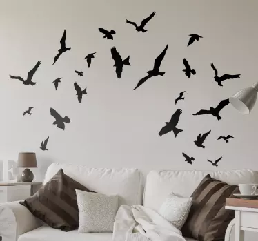 Sticker oiseaux en groupe - TenStickers