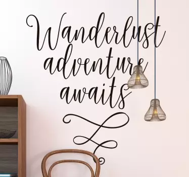 Sticker Maison Wanderlust Adventure Awaits - TenStickers