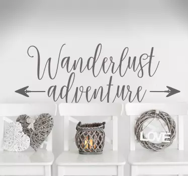 Sticker Maison Wanderlust Aventure Flèche - TenStickers