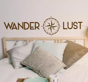 Sticker Maison Wanderlust Boussole - TenStickers