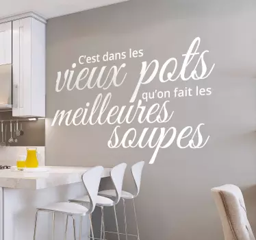 Stickers mural c'est dans les vieux pots - TenStickers