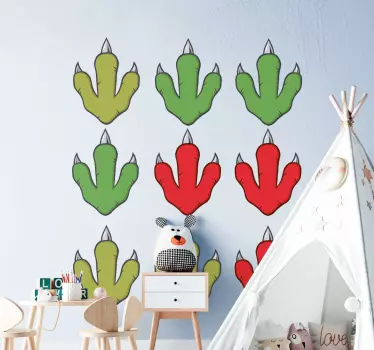 stickers muraux dinosaure Empreinte de dinosaure - TenStickers