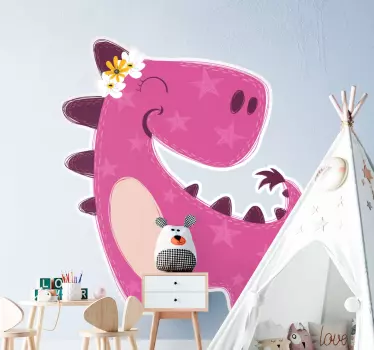 Stickers muraux dinosaure Fille de dinosaure - TenStickers