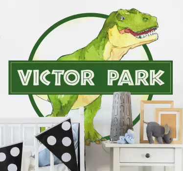 stickers muraux dinosaure Signe de dinosaure personnalisé - TenStickers