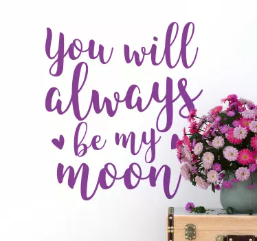 Sticker citation Amour citation lune - TenStickers