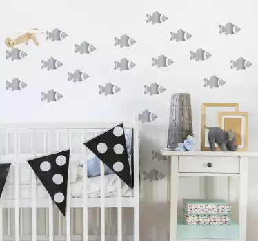 Autocollants poissons argentés pour enfant - TenStickers