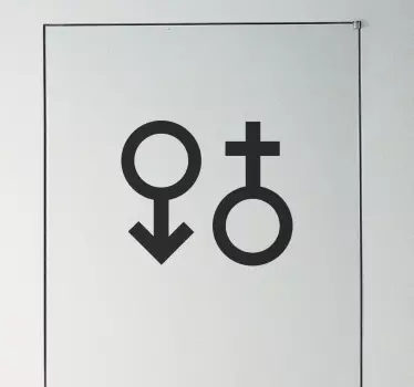 Sticker WC symbole mâle femelle - TenStickers
