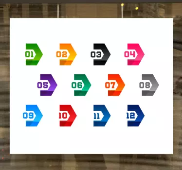 Vitrophanie vitrine Numéros de direction à puces personnalisés - TenStickers