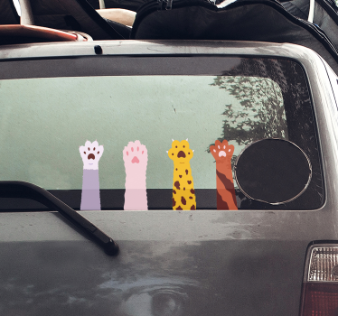 Vitrophanie vitrine Silhouette d'impression de patte - TenStickers