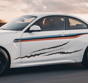 Voiture de course avec autocollant de voiture à gratter - TenStickers