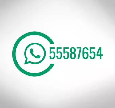 Whatapp numéro de téléphone personnalisable - TenStickers