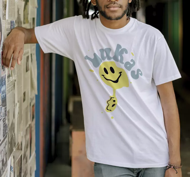 T-shirt personnalisé smiley jaune heureux - TenStickers