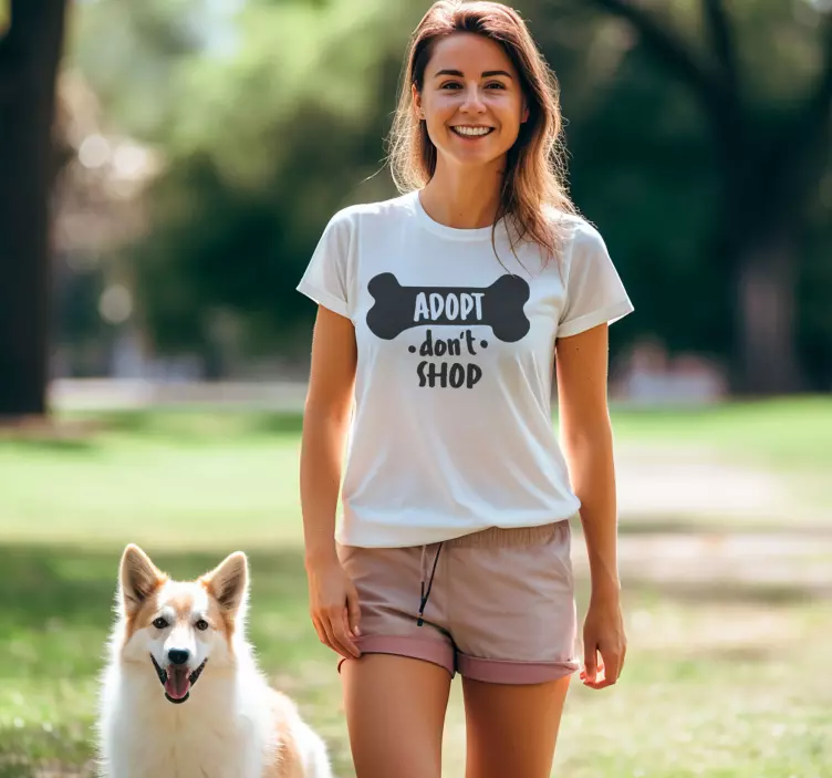 T-shirts adoptez, ne magasinez pas - TenStickers