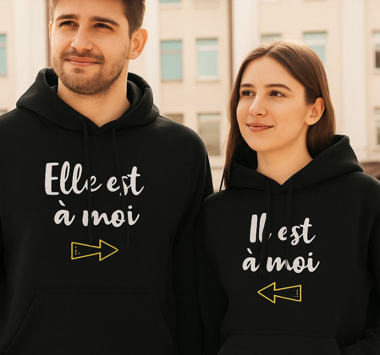 Sweat lui et elle sont à moi - TenStickers