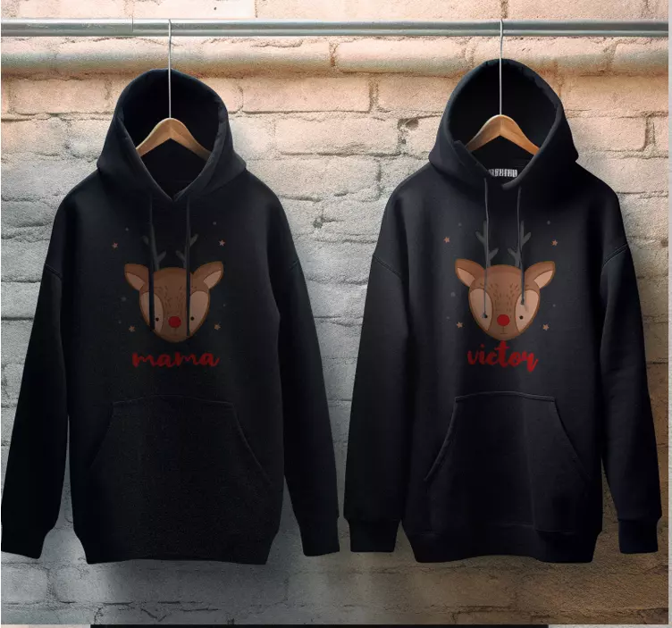 Sweat-shirt noël personnalisable renne de Noël - TenStickers