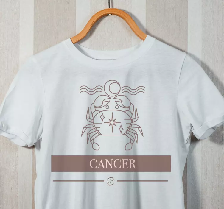 T-shirt cancer du zodiaque crabe - TenStickers