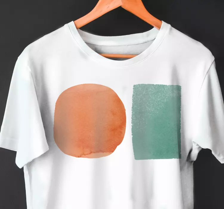 T-shirt imprimé rectangle circulaire coloré - TenStickers
