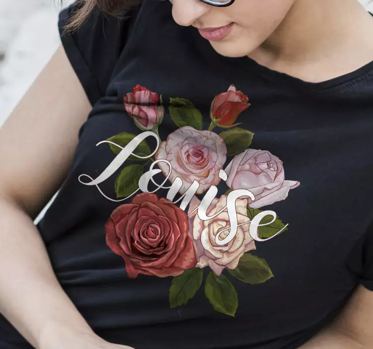 T-shirt vintage bouquet personnalisé - TenStickers