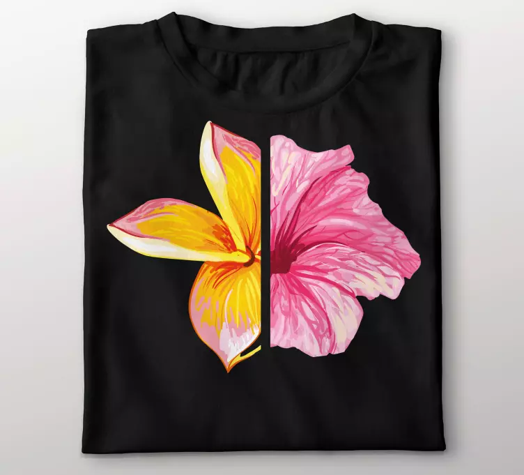 Tee shirt enfant Demi-fleurs roses - TenStickers