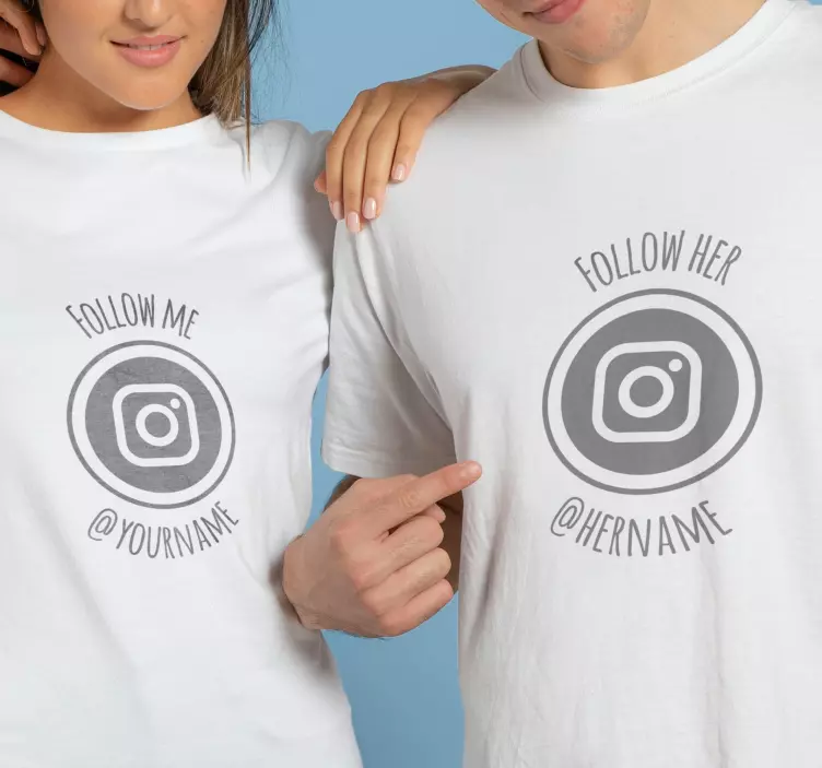 T shirt couple Influenceur - TenStickers