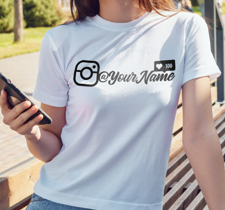 T-shirt personnalisé j'aime sur instagram - TenStickers