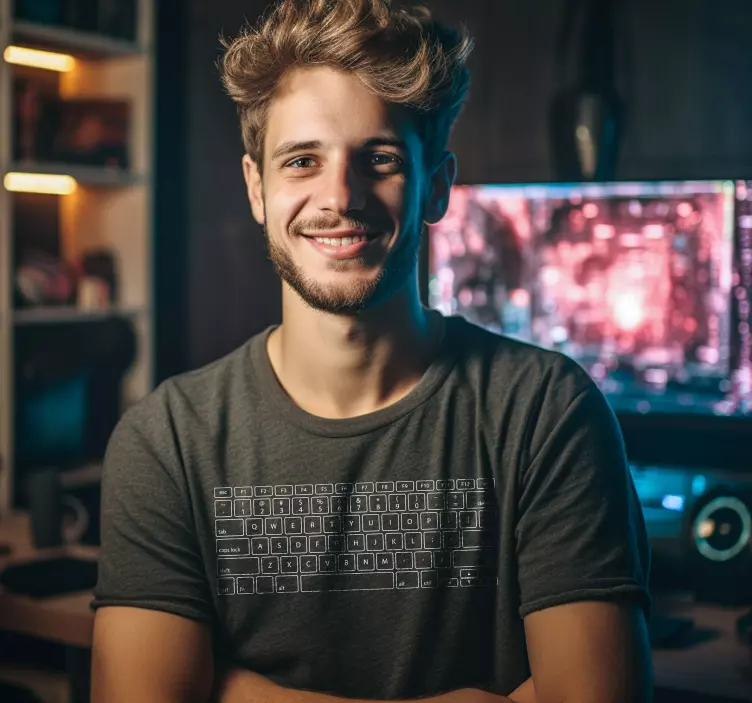 T-shirt touches de clavier d'ordinateur - TenStickers