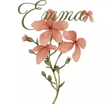 T-shirt belle fleur avec nom - TenStickers