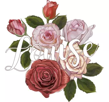 T-shirt vintage bouquet personnalisé - TenStickers