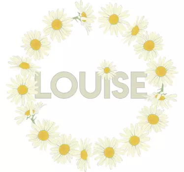 T-shirt personnalisé marguerite avec nom - TenStickers