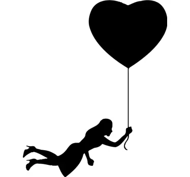 Tee shirt couple Ballon coeur - TenStickers