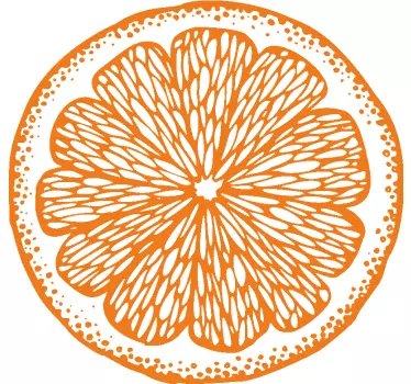 T-shirt femme dessin à la main orange - TenStickers